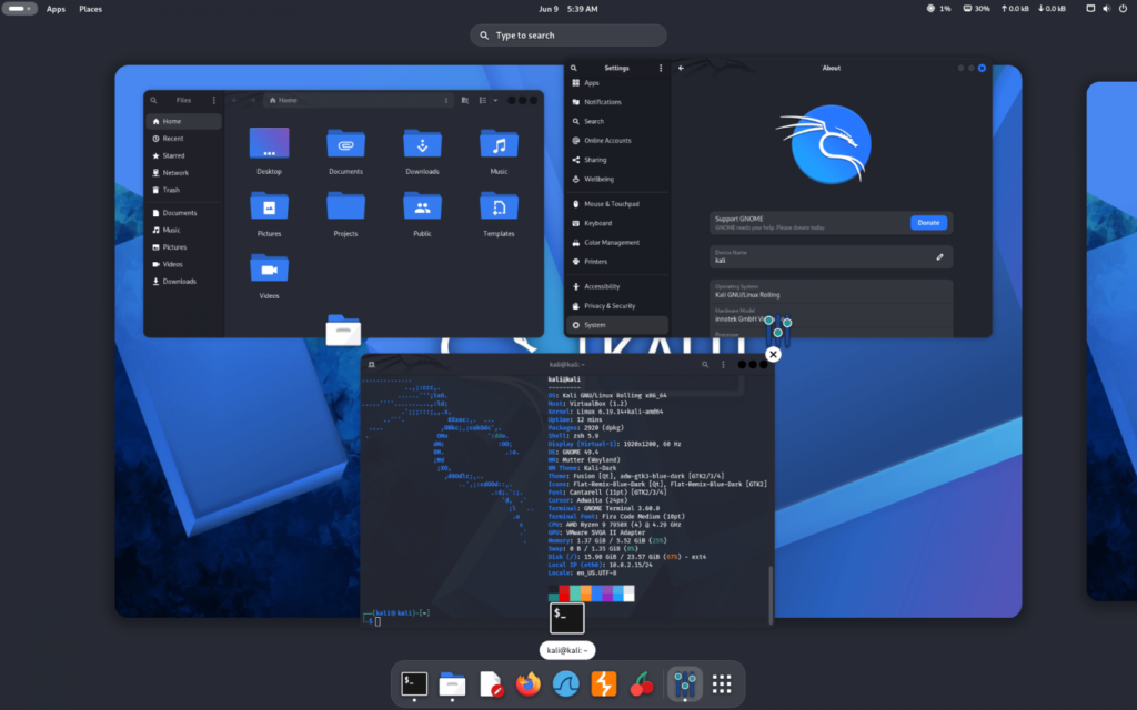 Gnome 50 on Kali Linux (Kali Team)