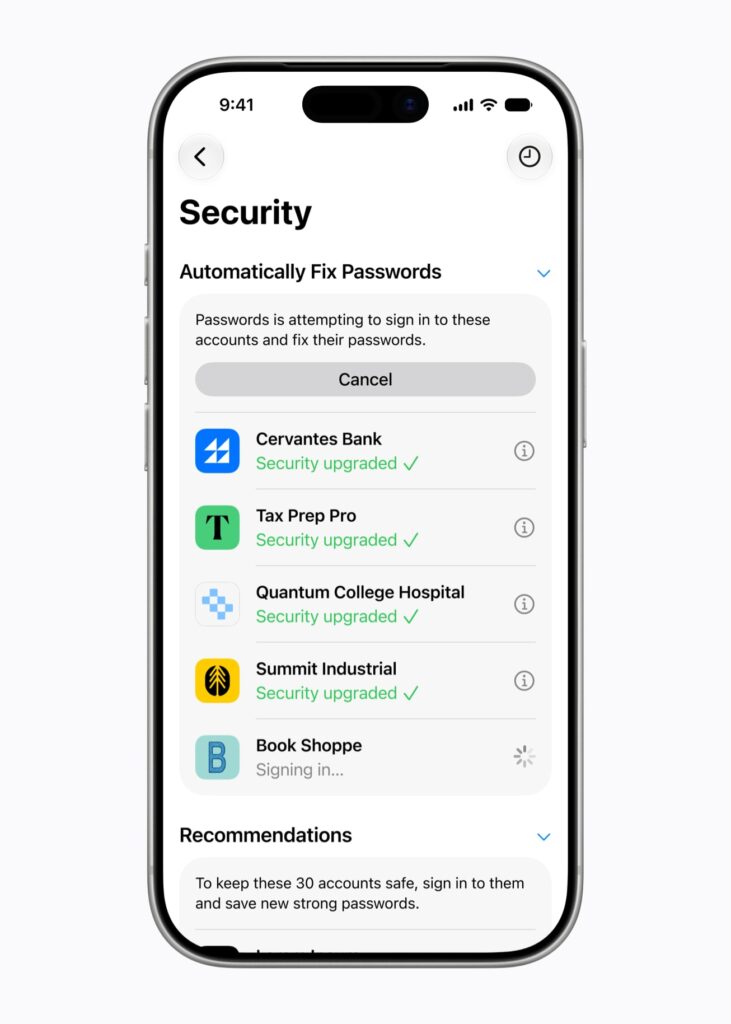 Agentic password manager in iOS 27