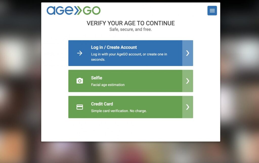 Adult sites serving UK visitors already prompt for a video selfie (for liveness) or credit card for age checks