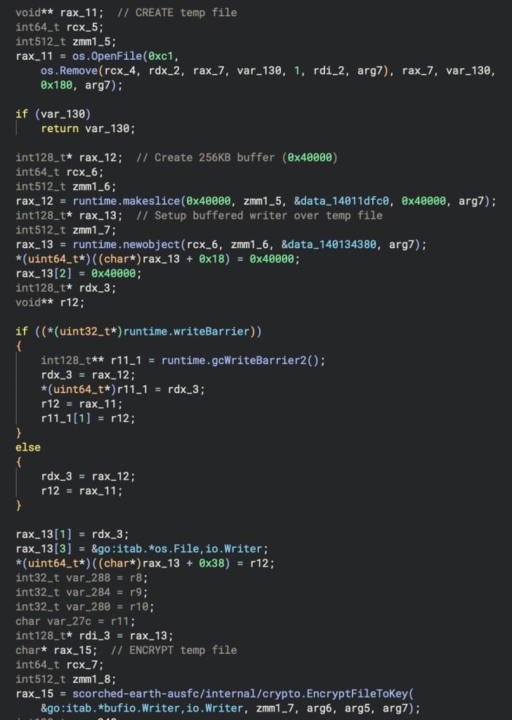 File encryption routine