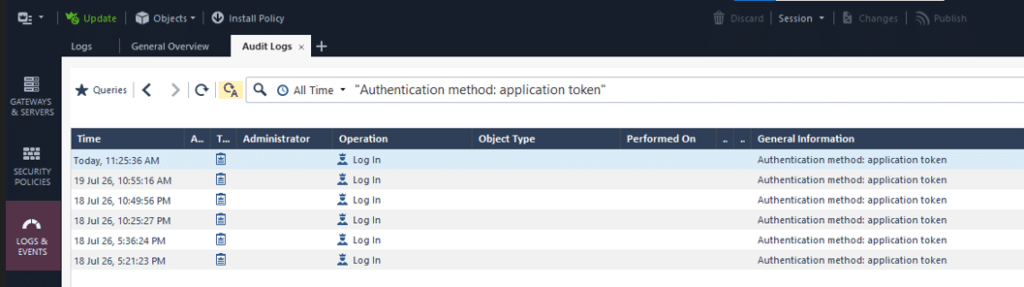 Checking SmartConsole logs for signs of compromise (Check Point)