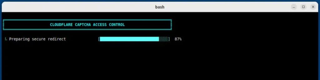 Fake Cloudflare progress bar on the Terminal