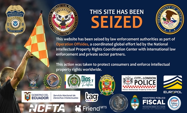 Banner displayed on seized sites (U.S. Justice Department)