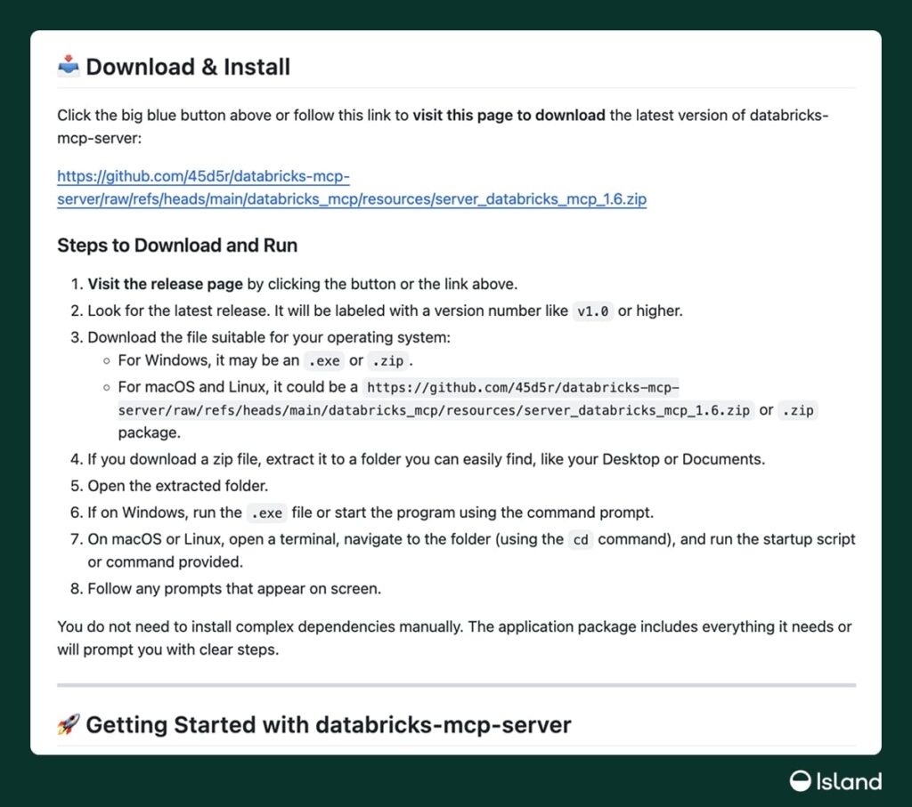 Malicious README file