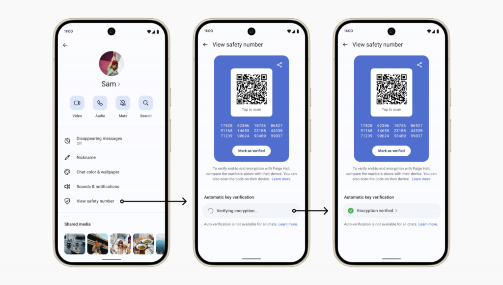 Key transparency user interface (Signal)