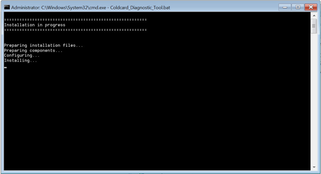 Fake COLDCARD diagnostic tool