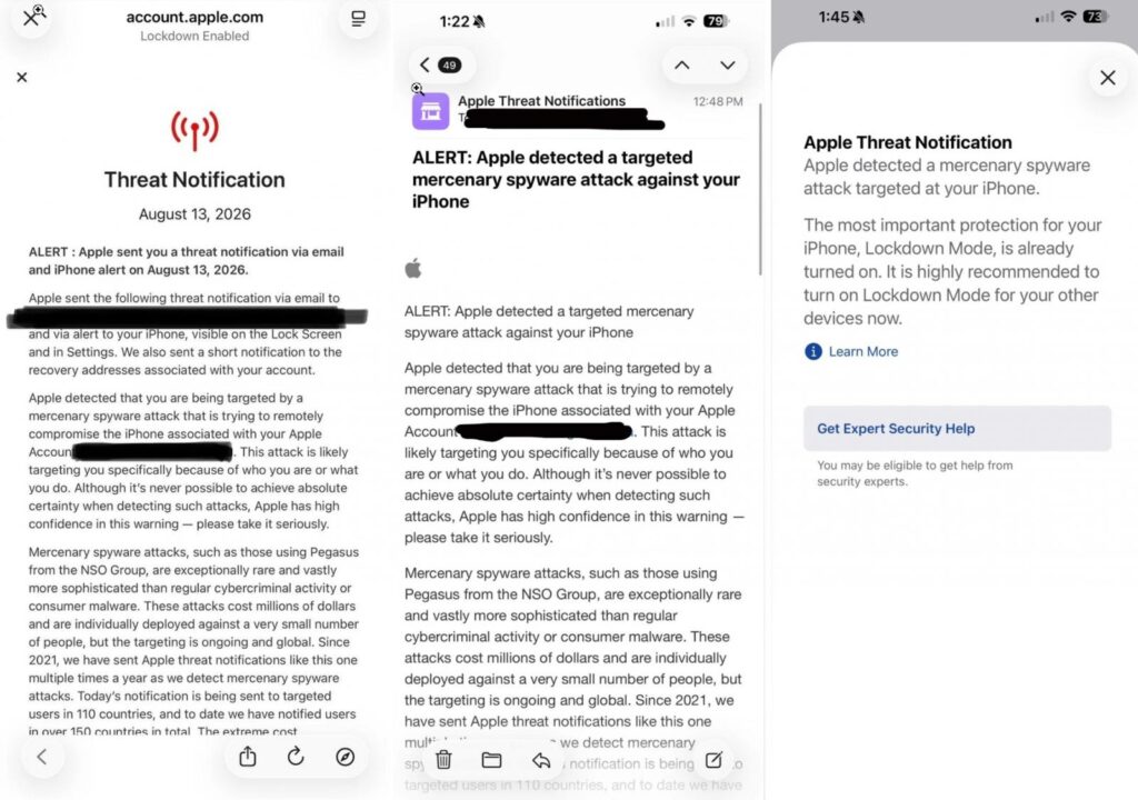 Apple sent a new batch of alerts to users on August 13
