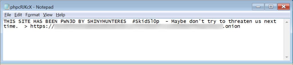 File uploaded to Clop's data leak site
